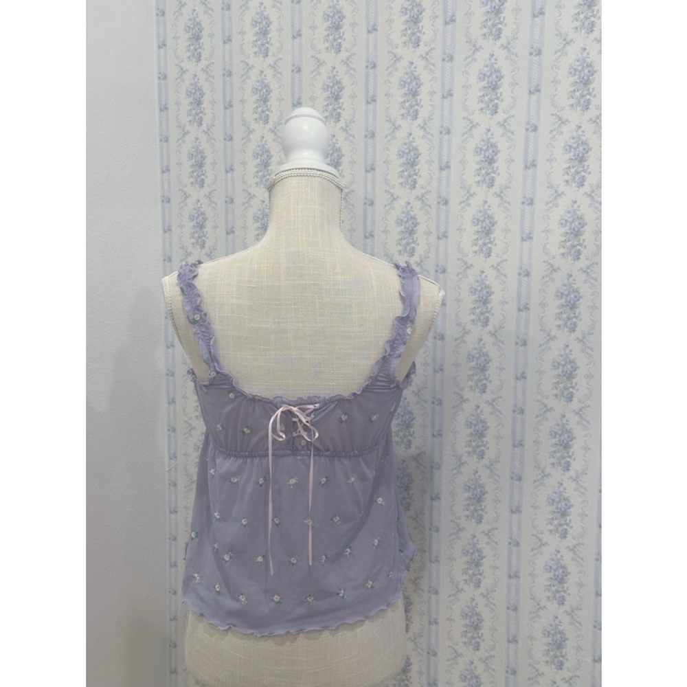 Vintage Victoria's Secret lilac rose cami top from 2004 - Picture 2 of 5